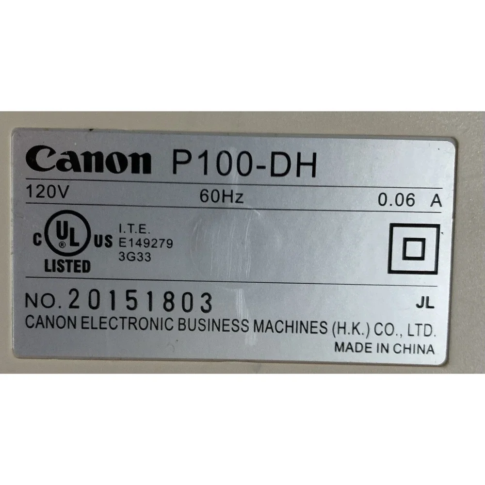 Canon P100-DH II Adding Machine Desk Printing Calculator 12 Digit Display Tested